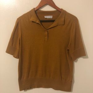 Everlane Short Sleeve Organic Cotton Rust Sweater